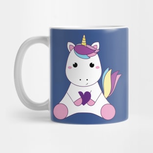 Baby unicorn and heart 1 Mug